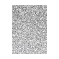 Glitzer Moosgummi Platte - DIN A4 - SILBER - 1 Bogen 406849