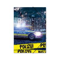 ITENGA Gummizugmappe Sammelmappe A4 Karton Motiv Polizei