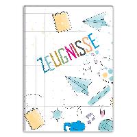 itenga Zeugnismappe Motiv Doodles Schule - DIN A4 wattie...