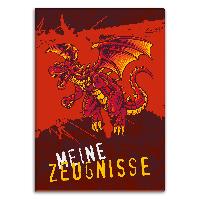 itenga Zeugnismappe Motiv DRACHE - DIN A4 wattierter Ei...