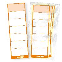 itenga 10x Ordnerschild ORANGE breit Aufkleber aus Haftp...