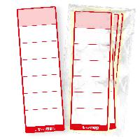 itenga 50x Ordnerschild ROT Aufkleber aus Haftpapier 6,0...