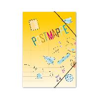 itenga Postmappe Gummizugmappe  A4 Motiv Schule Doodles