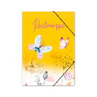 itenga Postmappe Gummizugmappe  A4 Motiv Schmetterling