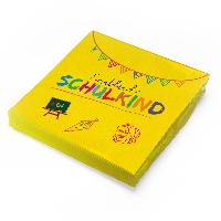 itenga 20x Serviette Schulanfang Endlich Schulkind GELB