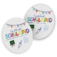 itenga 40x Bierdeckel rund Endlich Schulkind WEISS f�r S...