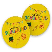 itenga 40x Bierdeckel rund Endlich Schulkind GELB f�r Sc...
