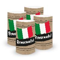 itenga 6x Windlicht Italienisch Buenvenuto 10 cm