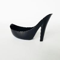 Deko Schuh HighHeel Pump aus Kunststoff schwarz zum Bef�...