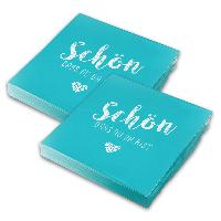 itenga 40x Serviette Sch�n dass du da bist t�rkisblau aq...