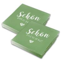 itenga 40x Serviette Sch�n dass du da bist Salbei gr�n