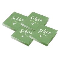 itenga 80x Serviette Sch�n dass du da bist Salbei gr�n