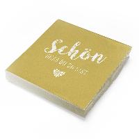 itenga 20x Serviette Sch�n dass du da bist currygelb (Pa...
