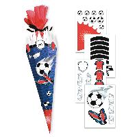 itenga DEKO-SET f�r SCHULT�TE FUSSBALL rot blau