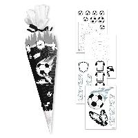itenga DEKO-SET f�r SCHULT�TE FUSSBALL schwarz weiss