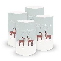 itenga 6x Windlicht Hirsche 10cm