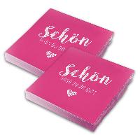 itenga 40x Serviette Sch�n dass du da bist fuchsia pink ...
