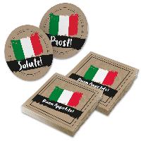 itenga 40x Serviette Italienisch Buon Apetito mit 40x Bi...