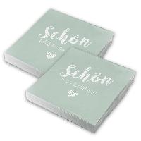 itenga 40x Serviette Sch�n dass du da bist eukalyptus Set