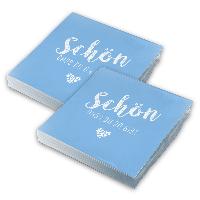 itenga 40x Serviette Sch�n dass du da bist hellblau Set