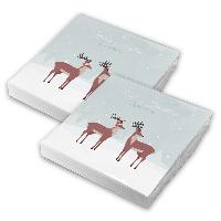 itenga 40x Serviette Weihnachten - Hirsche Set