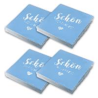 itenga 80x Serviette Sch�n dass du da bist hellblau Set