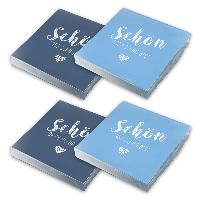 itenga 80x Serviette Sch�n dass du da bist (40x hellblau...