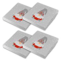 itenga 80x Serviette Weihnachten Wichtelbande Set