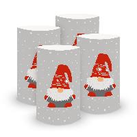 itenga 6x Windlicht Wichtel 10cm