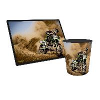 itenga Papierkorb mit Schreibunterlage Motiv Motocross