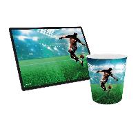 itenga Papierkorb mit Schreibunterlage Motiv Fu�baller