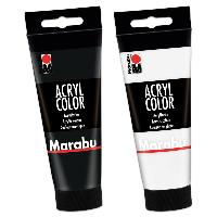 2x Marabu Acrylfarbe Acryl Color je 100ml Flasche (1x we...