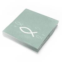 itenga Servietten Fisch EUKALYPTUS Wei� 30 x 30 cm 3-lag...