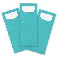 itenga 24x Bestecktasche / Pochetten T�rkisblau mit Serv...