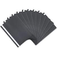 10x itenga Schnellhefter, DIN A4, PP, DUNKELGRAU