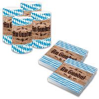 itenga 6x Windlicht + 40x Servietten - Bayrisch Schee da...