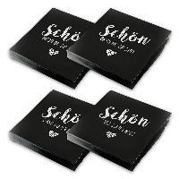 itenga 80x Serviette Sch�n dass du da bist - SCHWARZ
