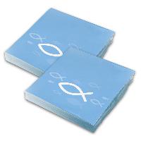 itenga Servietten Fisch HELLBLAU Wei� 30 x 30 cm 3-lagig...
