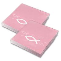 itenga Servietten Fisch ROSA Wei� 30 x 30 cm 3-lagig 40 ...