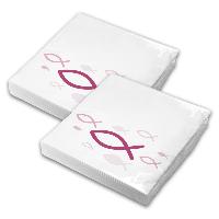 itenga Servietten Fisch WEI� Pink 30 x 30 cm 3-lagig 40 ...
