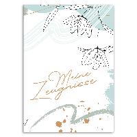 itenga Zeugnismappe A4 Kunststoff Sichtbuch Motiv Blumen...
