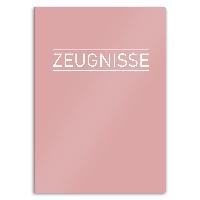 itenga Zeugnismappe A4 Kunststoff Sichtbuch pastellrosa