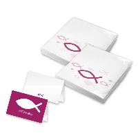 itenga 40x Servietten mit 48x Tischkarten Set - Fisch - ...