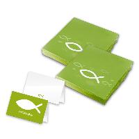 itenga 40x Servietten mit 48x Tischkarten Set - Fisch - ...
