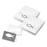itenga 40x Servietten mit 48x Tischkarten Set - Fisch - ...