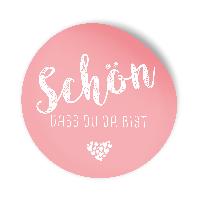itenga 24x Sticker Aufkleber "Sch�n dass du da bist" rosa