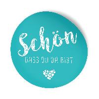 itenga 24x Sticker Aufkleber "Sch�n dass du da bist" t�r...