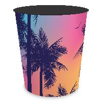 itenga Papierkorb - Motiv Retro Palmen - ca. 11 Liter
