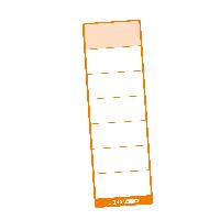 itenga 100x Ordneretikett ORANGE R�ckenetikett zum Aufkl...