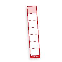 itenga 100x Ordneretikett ROT R�ckenetikett schmal zum A...